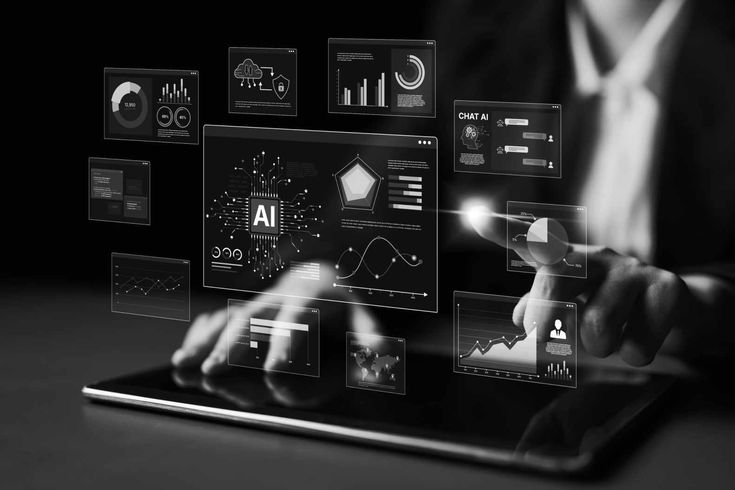 Analyst inspecting AI model dashboards and explanations on a tablet